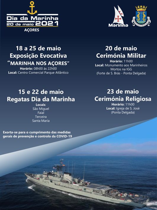 Comemoração do Dia da Marinha de 2021 nos Açores 